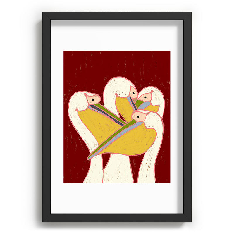 83 Oranges Pelicans Of The Burgundy Sky Recessed Framing Rectangle