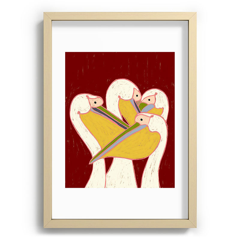 83 Oranges Pelicans Of The Burgundy Sky Recessed Framing Rectangle