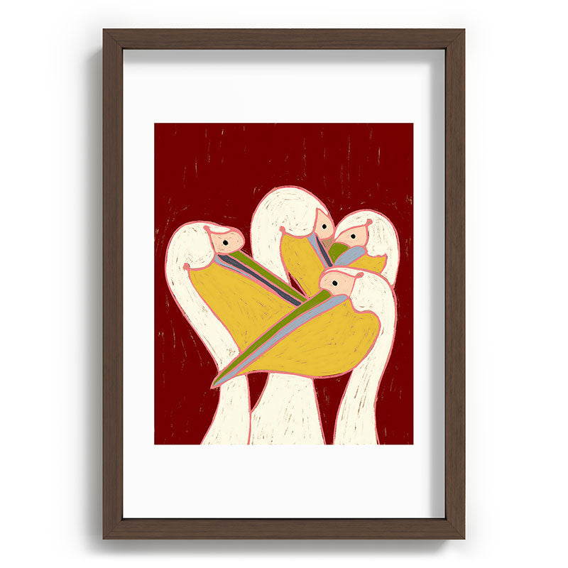 83 Oranges Pelicans Of The Burgundy Sky Recessed Framing Rectangle