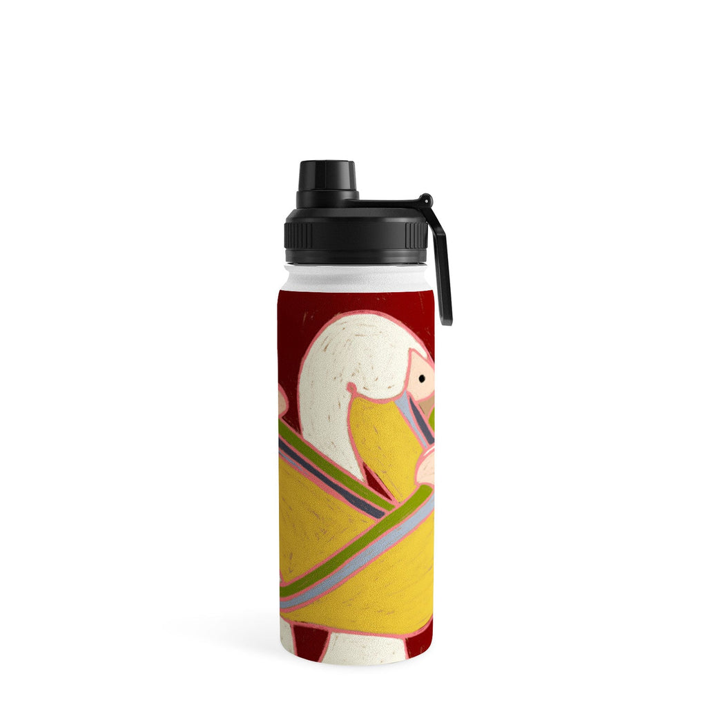 83 Oranges Pelicans Of The Burgundy Sky Water Bottle