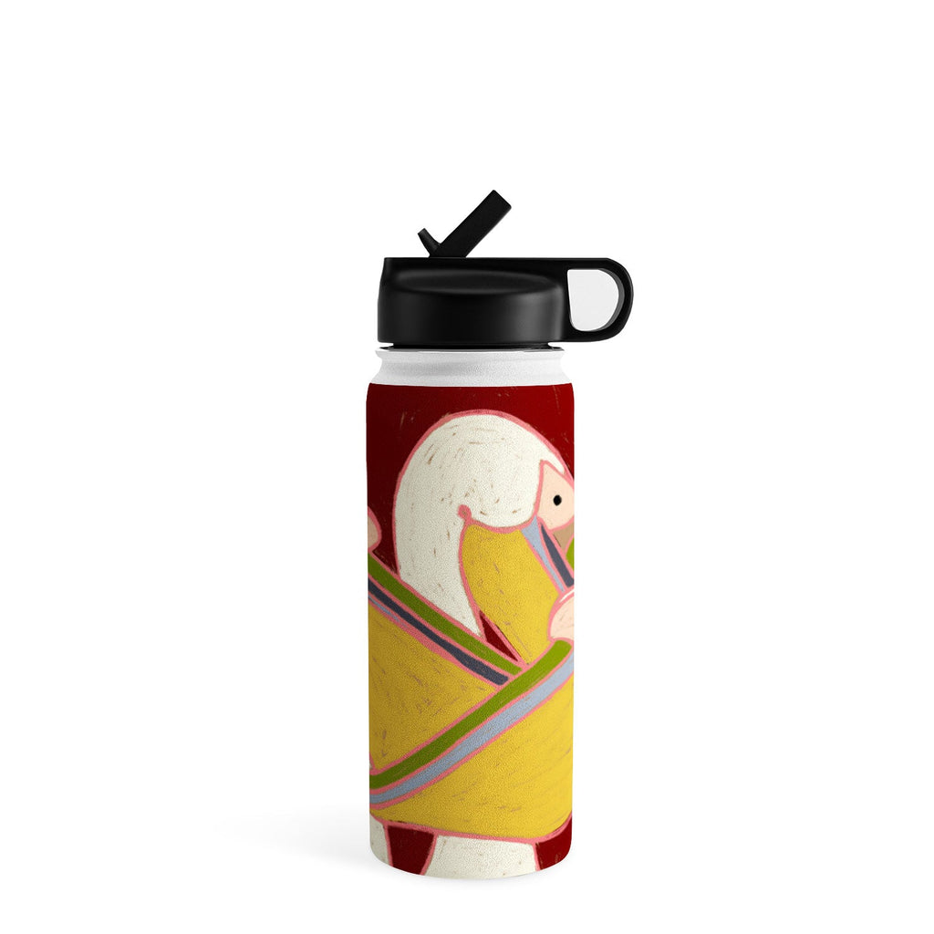 83 Oranges Pelicans Of The Burgundy Sky Water Bottle