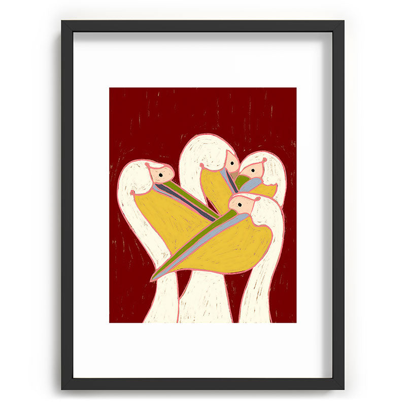 83 Oranges Pelicans Of The Burgundy Sky Recessed Framing Rectangle