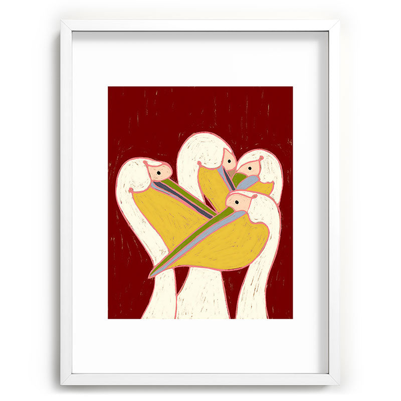 83 Oranges Pelicans Of The Burgundy Sky Recessed Framing Rectangle