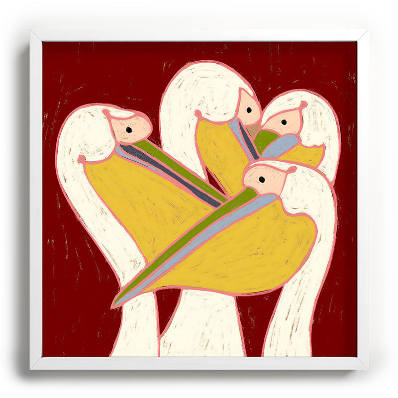 83 Oranges Pelicans Of The Burgundy Sky Recessed Framing Square
