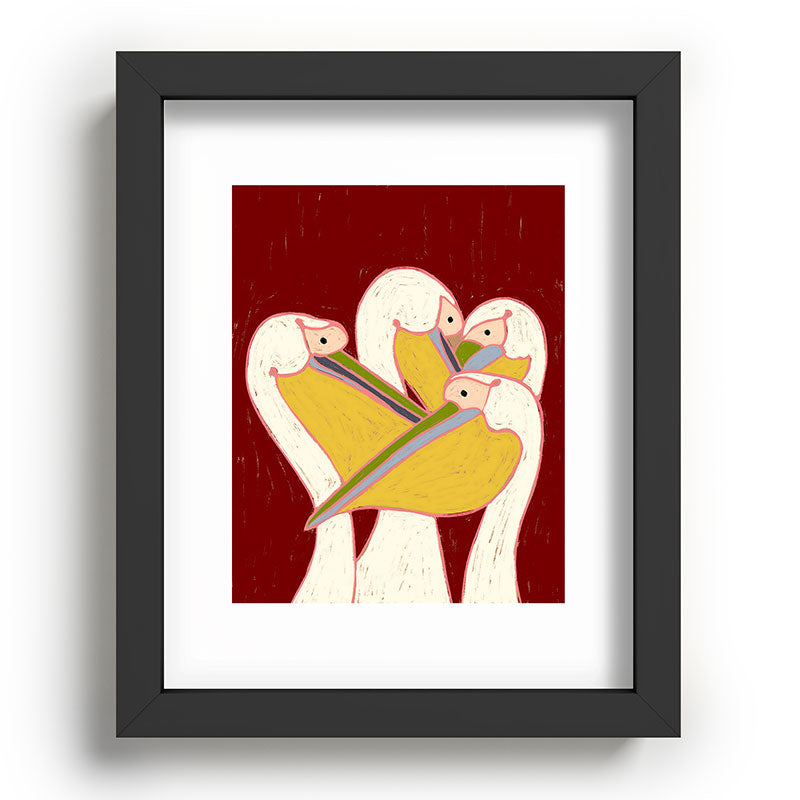 83 Oranges Pelicans Of The Burgundy Sky Recessed Framing Rectangle