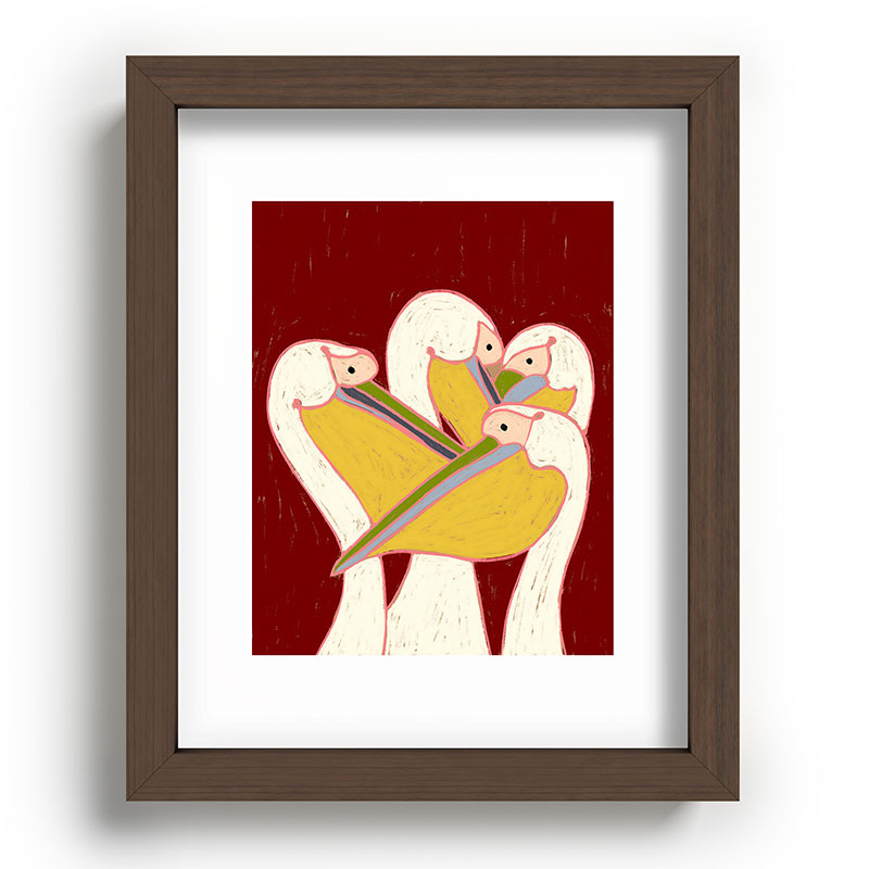 83 Oranges Pelicans Of The Burgundy Sky Recessed Framing Rectangle