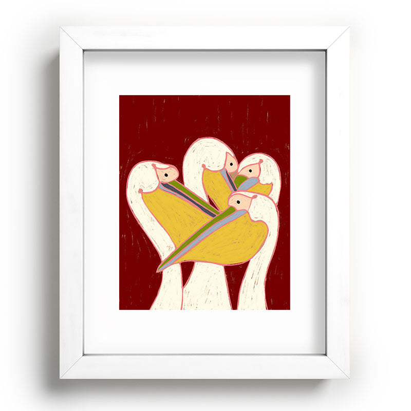 83 Oranges Pelicans Of The Burgundy Sky Recessed Framing Rectangle