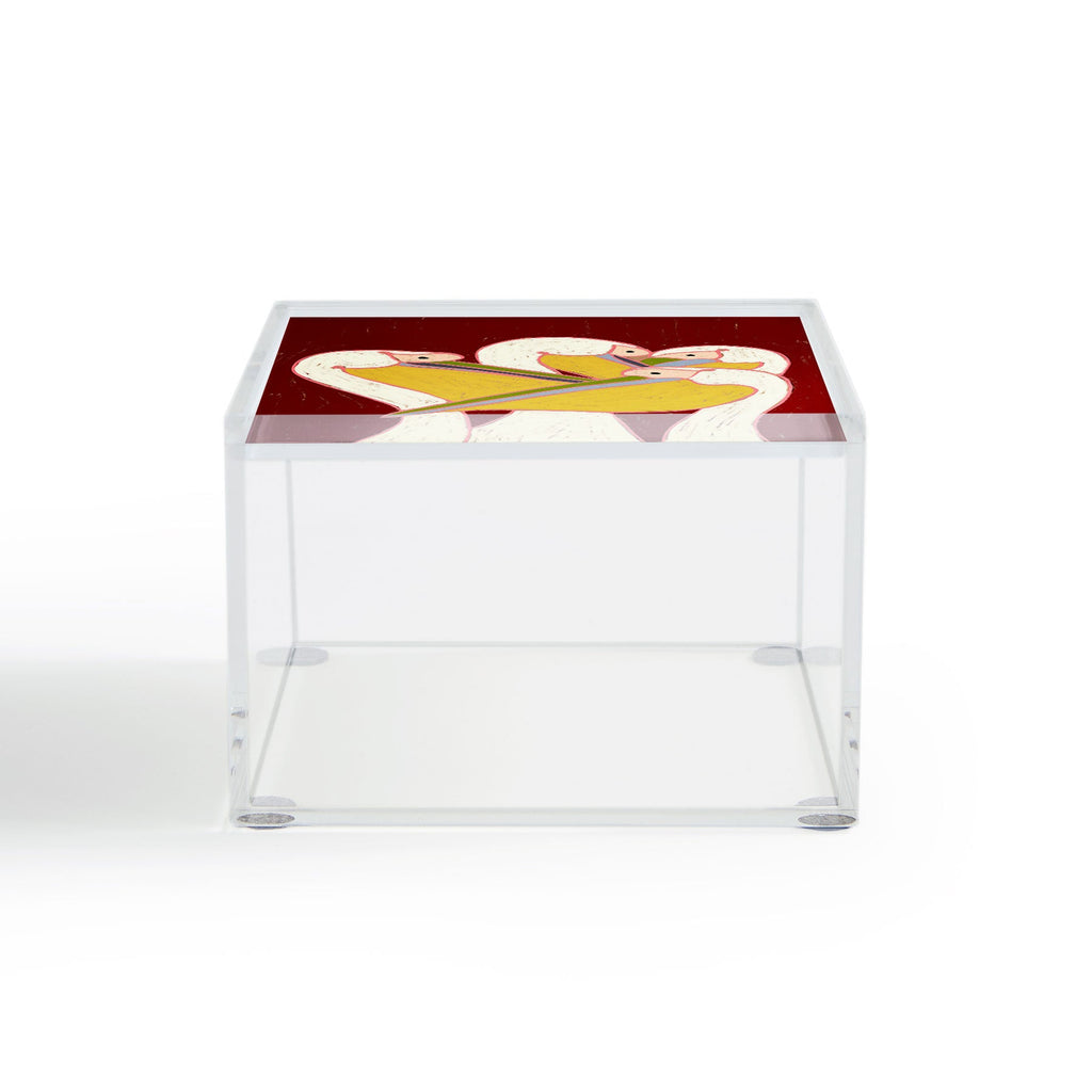 83 Oranges Pelicans Of The Burgundy Sky Acrylic Box
