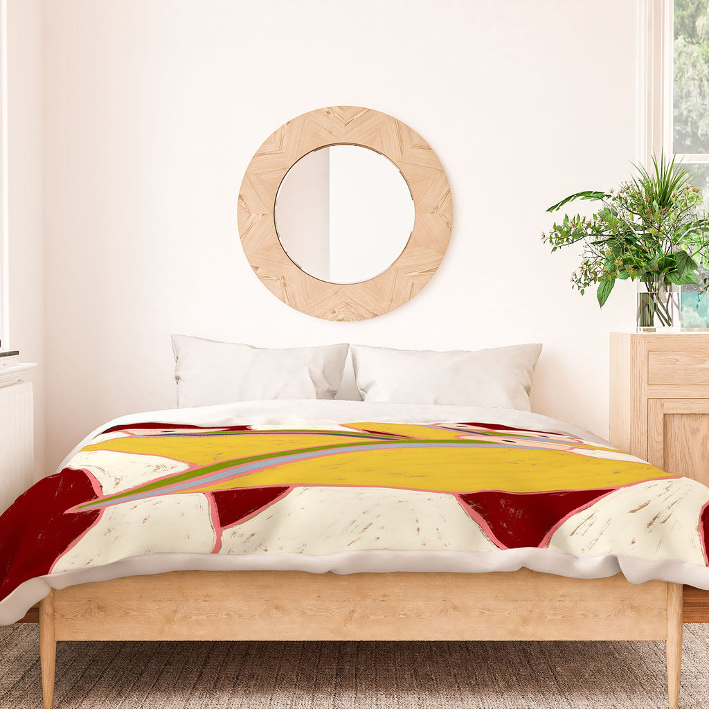 83 Oranges Pelicans Of The Burgundy Sky Duvet Cover