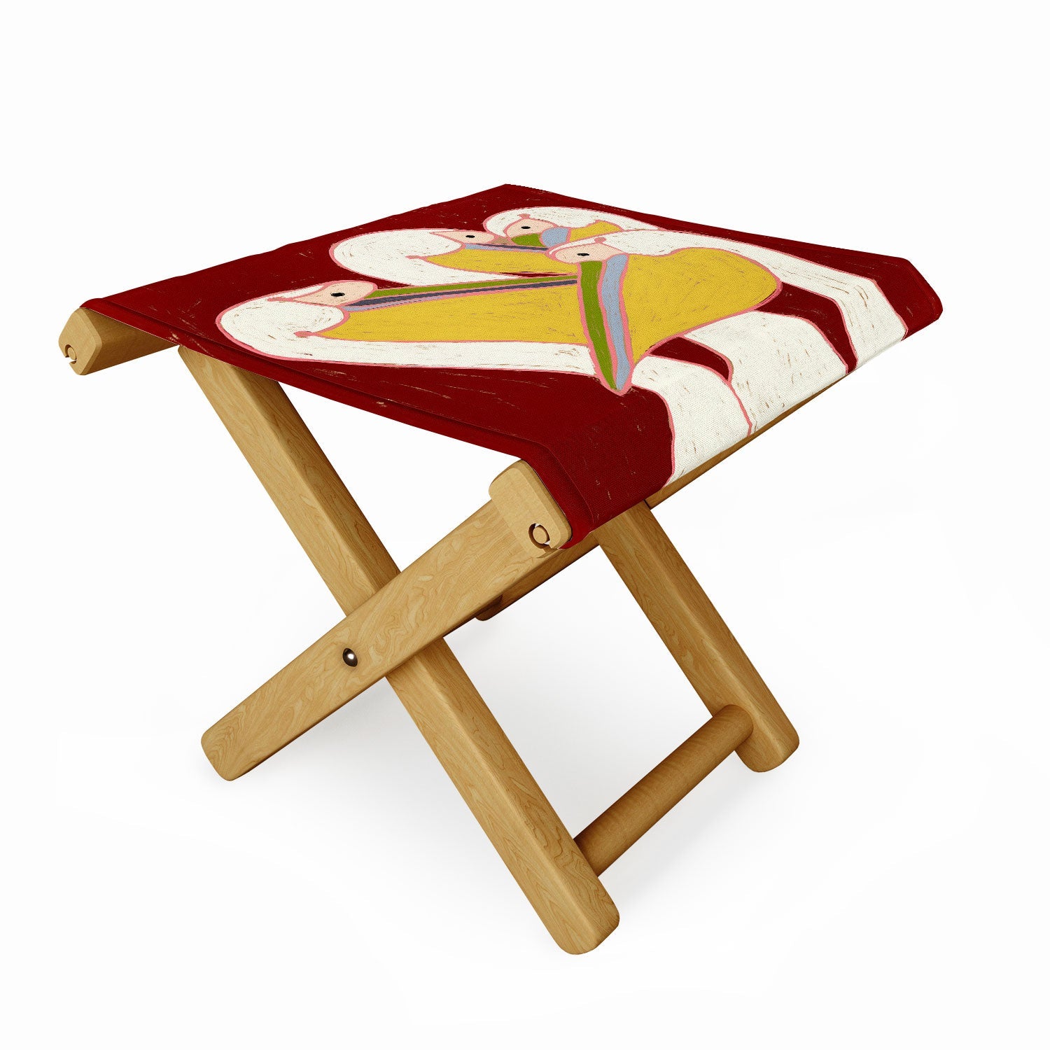 83 Oranges Pelicans Of The Burgundy Sky Folding Stool