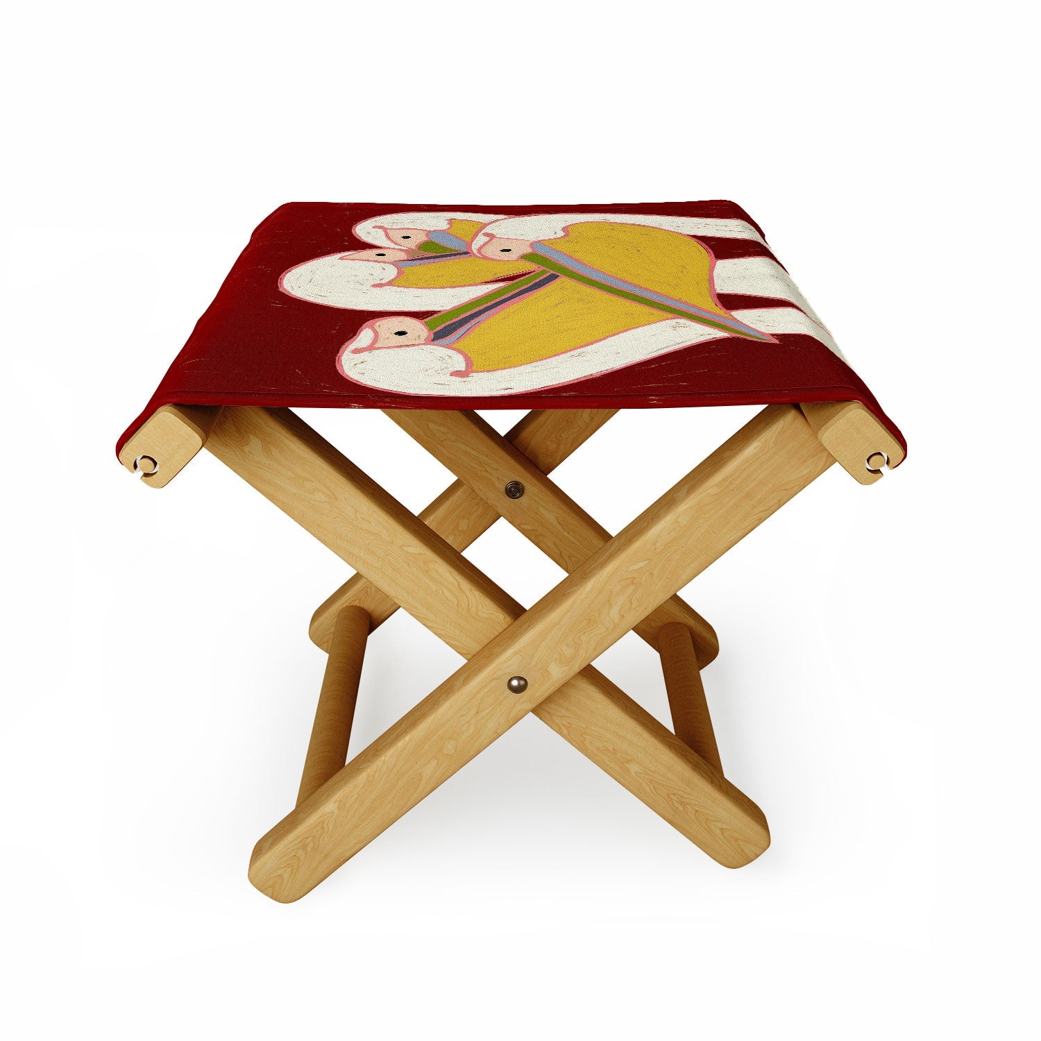 83 Oranges Pelicans Of The Burgundy Sky Folding Stool