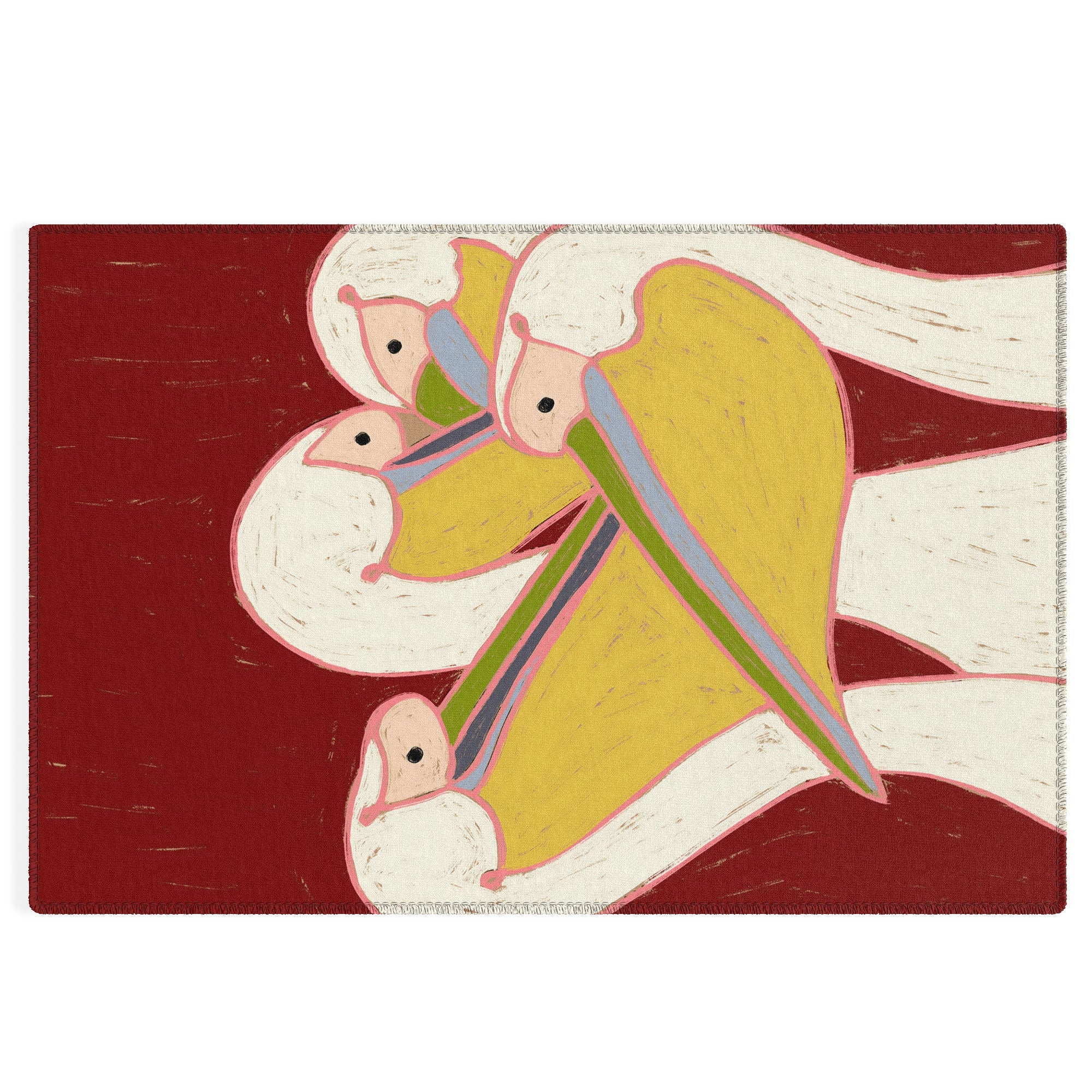 83 Oranges Pelicans Of The Burgundy Sky Outdoor Rug