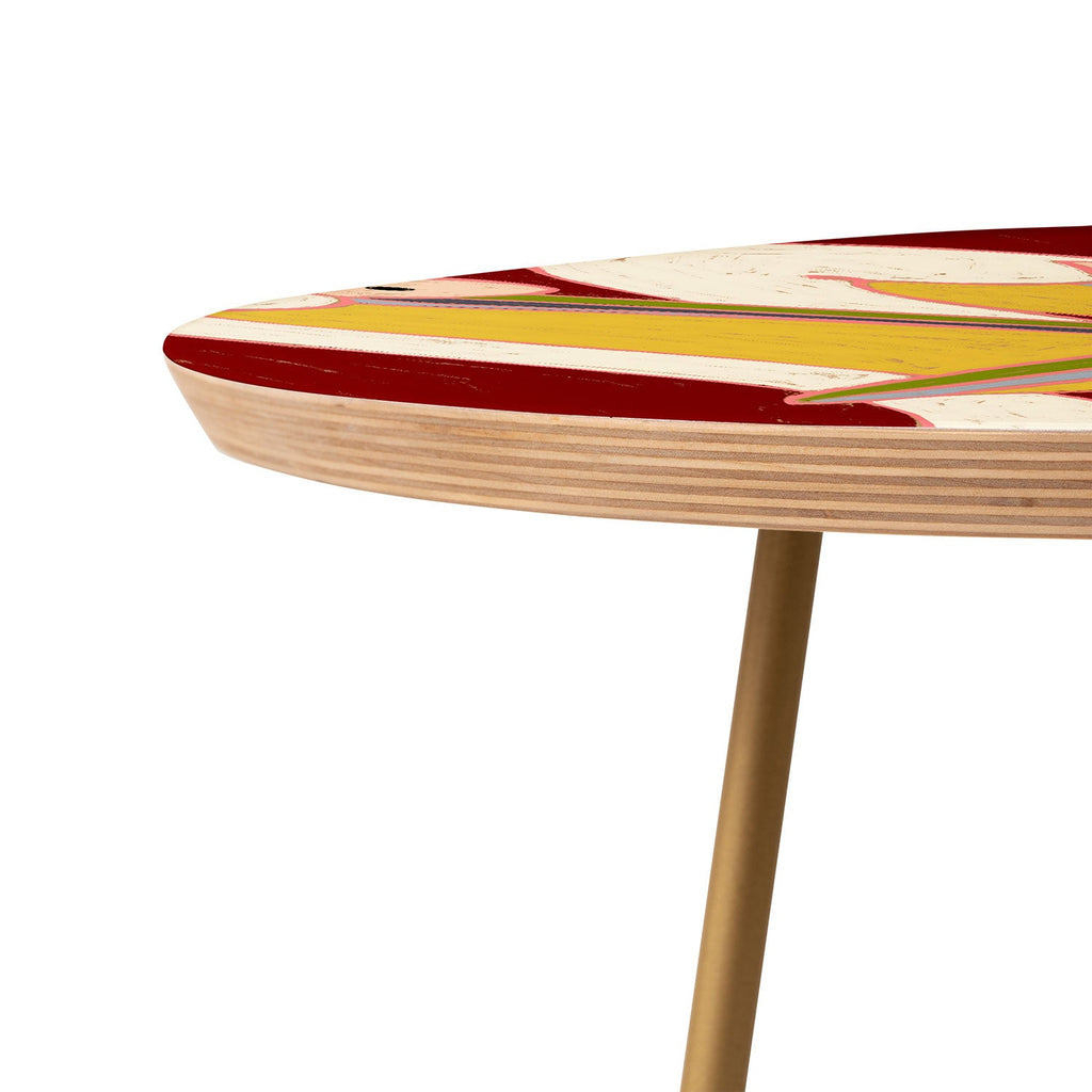 83 Oranges Pelicans Of The Burgundy Sky Round Side Table