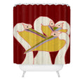 83 Oranges Pelicans Of The Burgundy Sky Shower Curtain