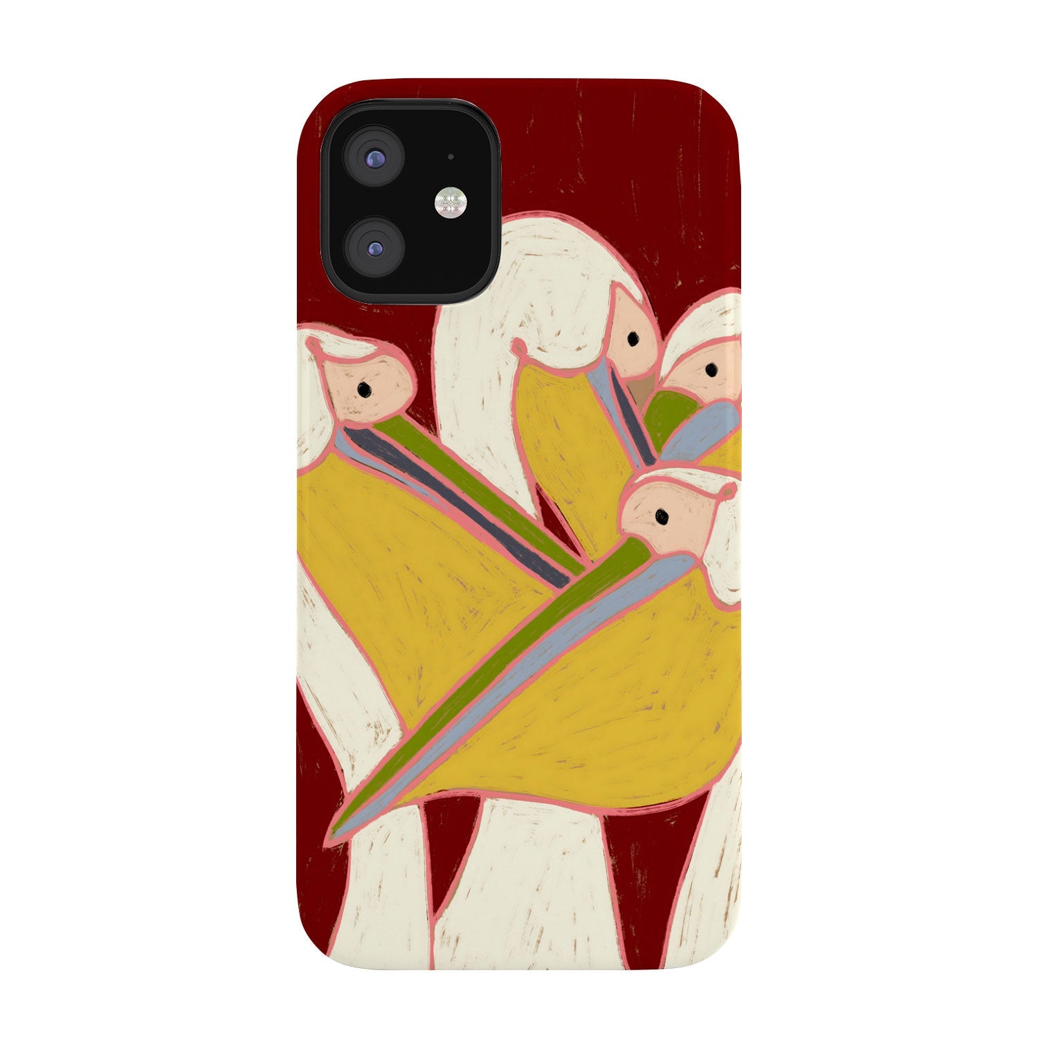 83 Oranges Pelicans Of The Burgundy Sky Phone Case