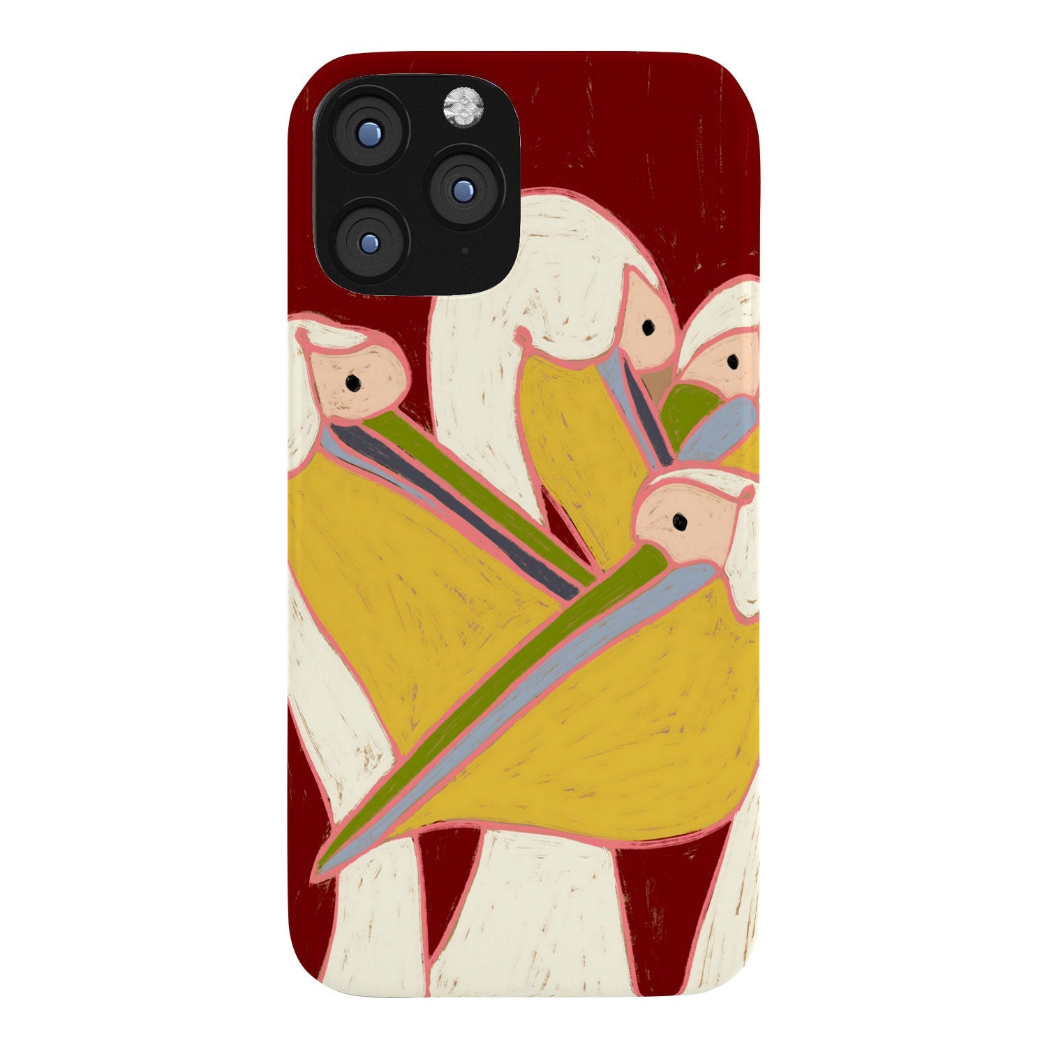 83 Oranges Pelicans Of The Burgundy Sky Phone Case