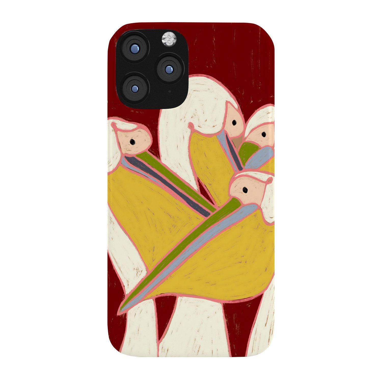 83 Oranges Pelicans Of The Burgundy Sky Phone Case