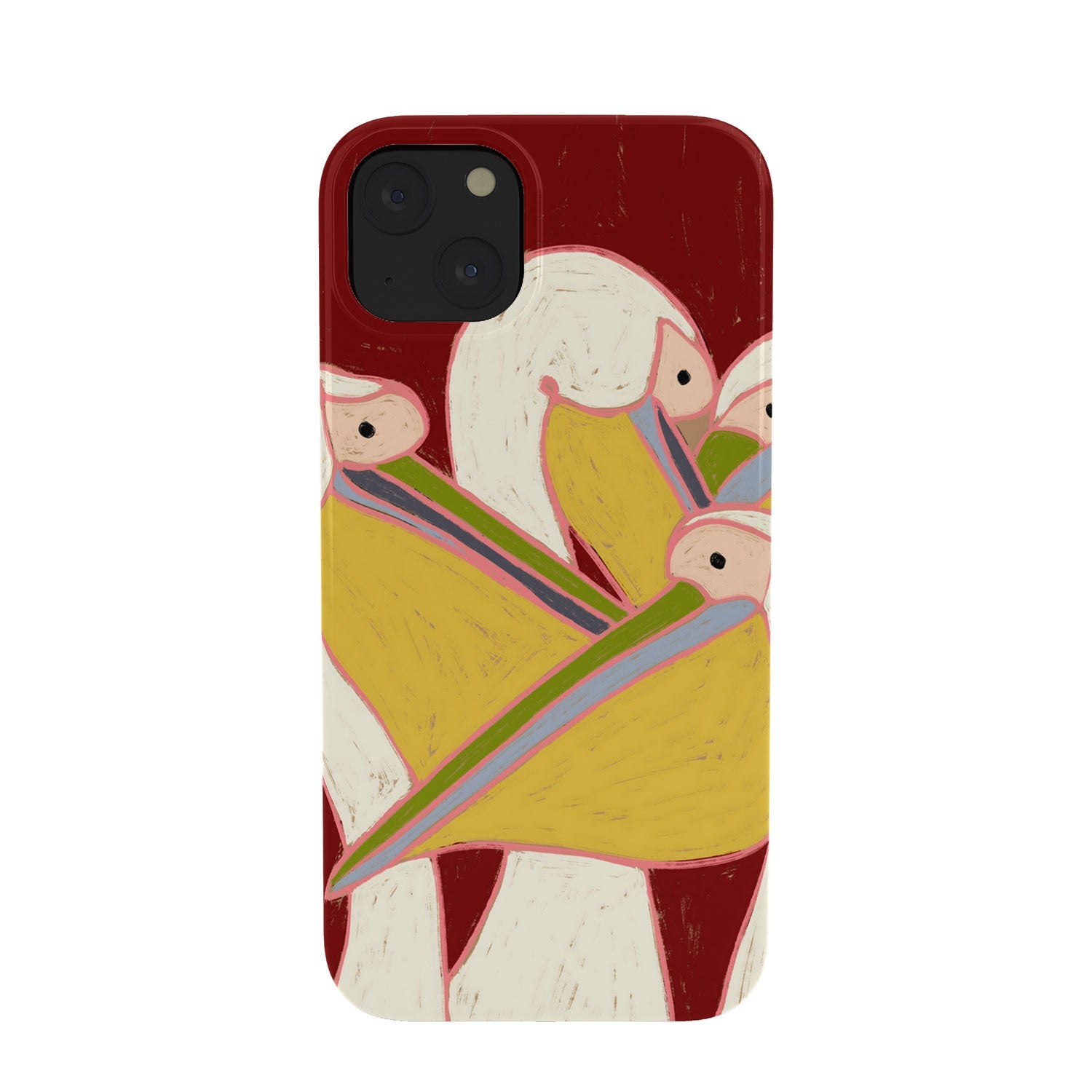 83 Oranges Pelicans Of The Burgundy Sky Phone Case