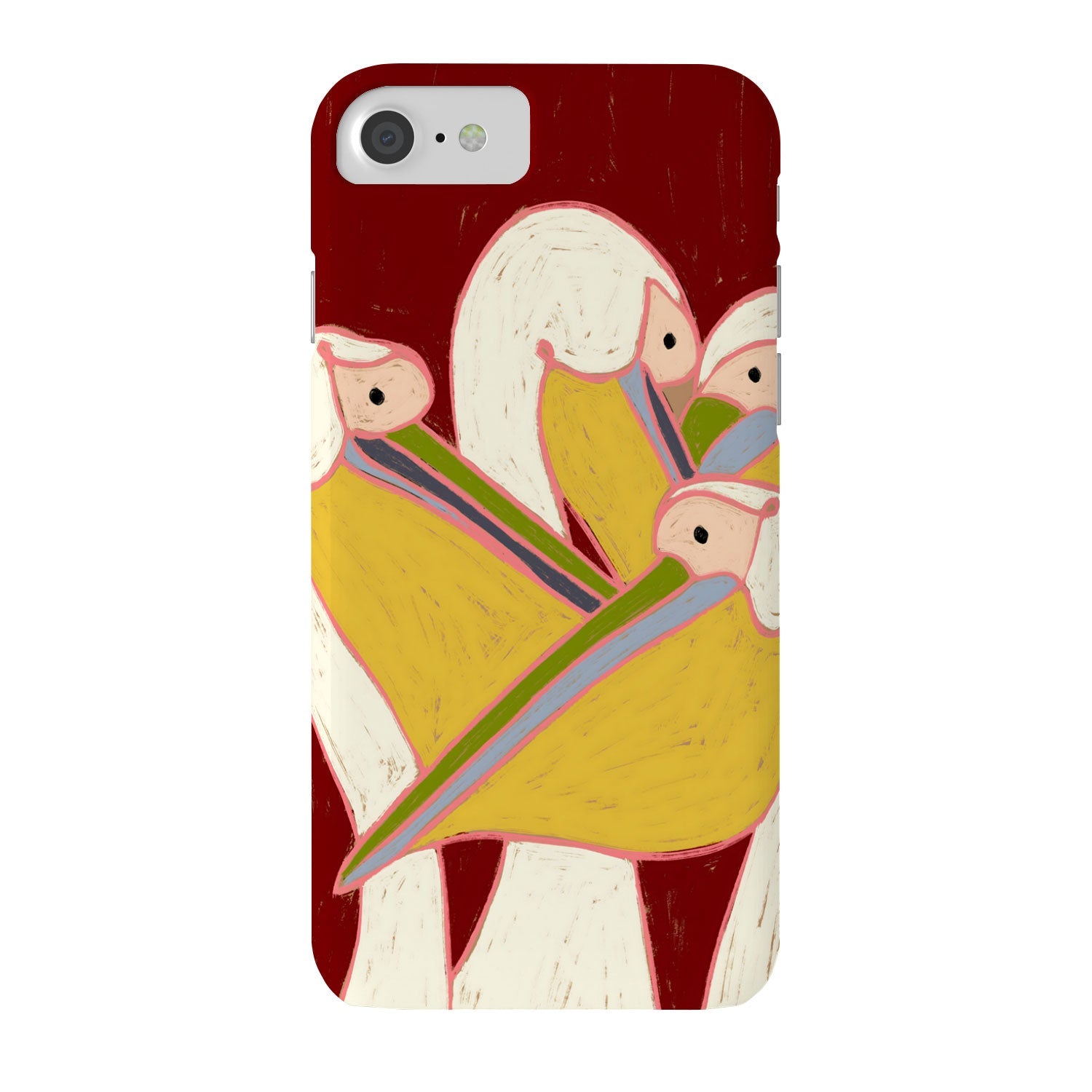 83 Oranges Pelicans Of The Burgundy Sky Phone Case