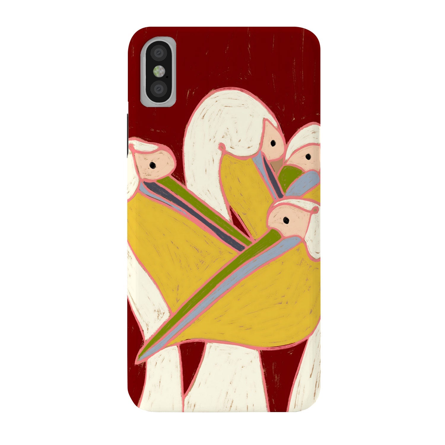 83 Oranges Pelicans Of The Burgundy Sky Phone Case