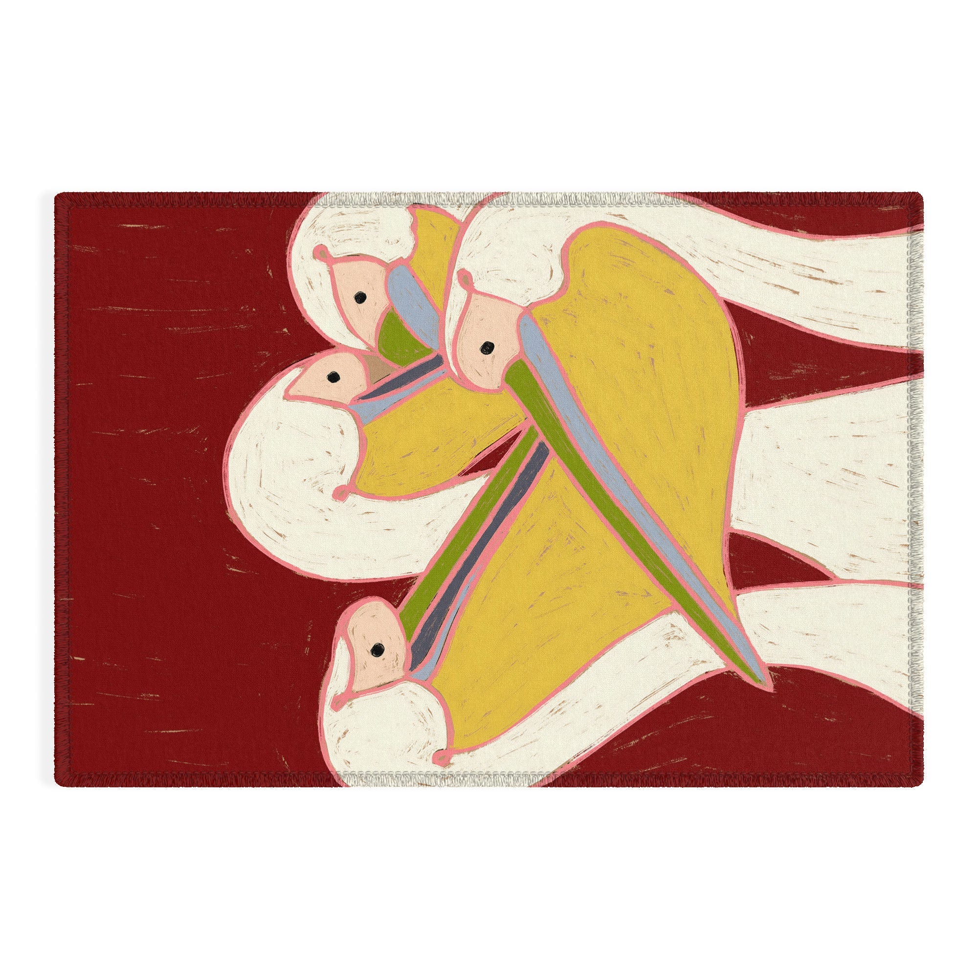 83 Oranges Pelicans Of The Burgundy Sky Outdoor Rug
