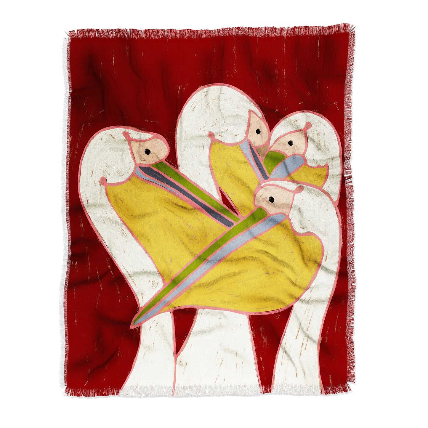 83 Oranges Pelicans Of The Burgundy Sky Throw Blanket
