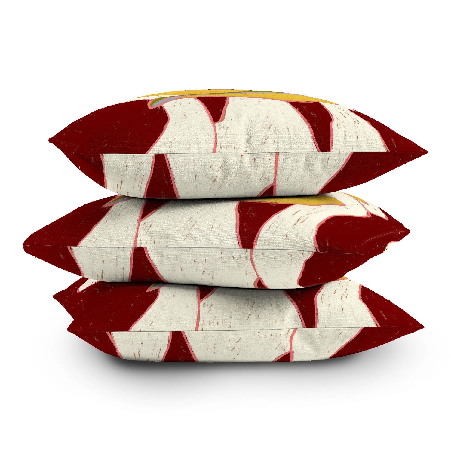 83 Oranges Pelicans Of The Burgundy Sky Outdoor Throw Pillow