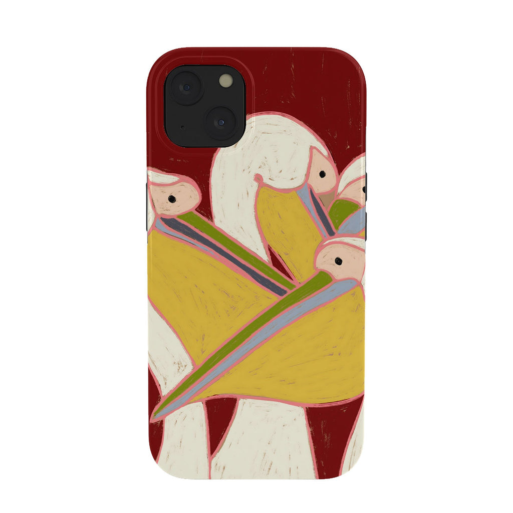 83 Oranges Pelicans Of The Burgundy Sky Phone Case