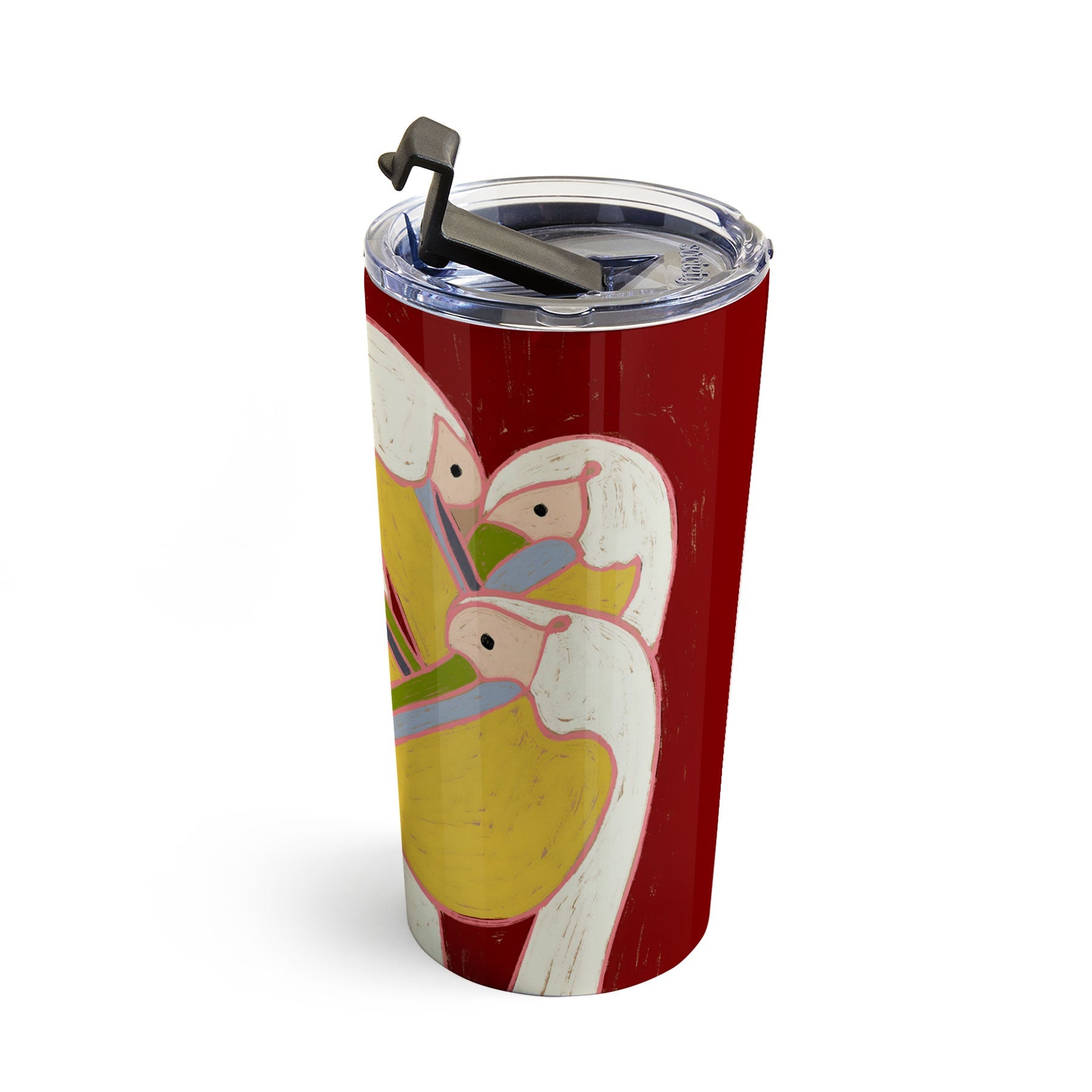 83 Oranges Pelicans Of The Burgundy Sky Travel Mug