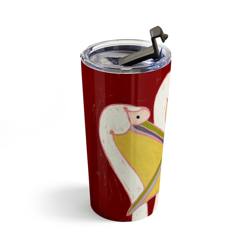 83 Oranges Pelicans Of The Burgundy Sky Travel Mug