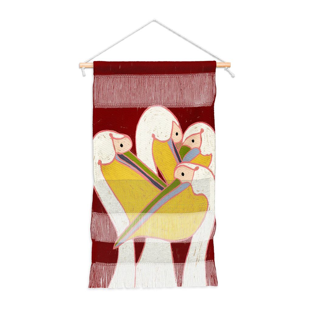 83 Oranges Pelicans Of The Burgundy Sky Wall Hanging Portrait