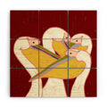 83 Oranges Pelicans Of The Burgundy Sky Wood Wall Mural