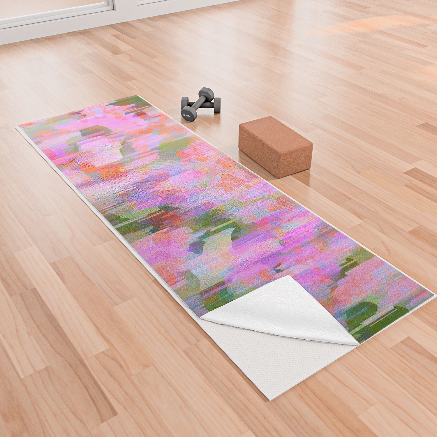 83 Oranges Pink Haze Yoga Towel