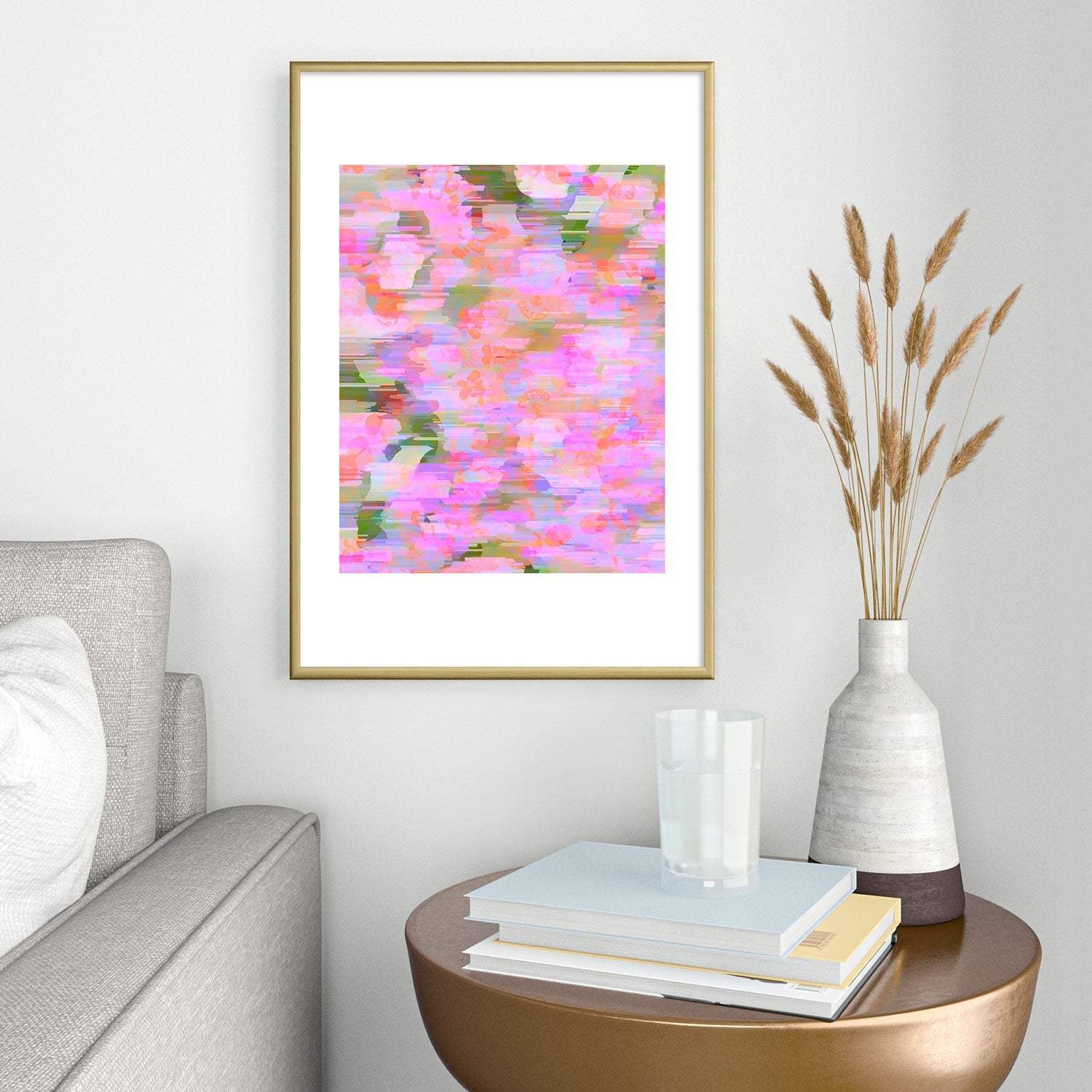 83 Oranges Pink Haze Metal Framed Art Print