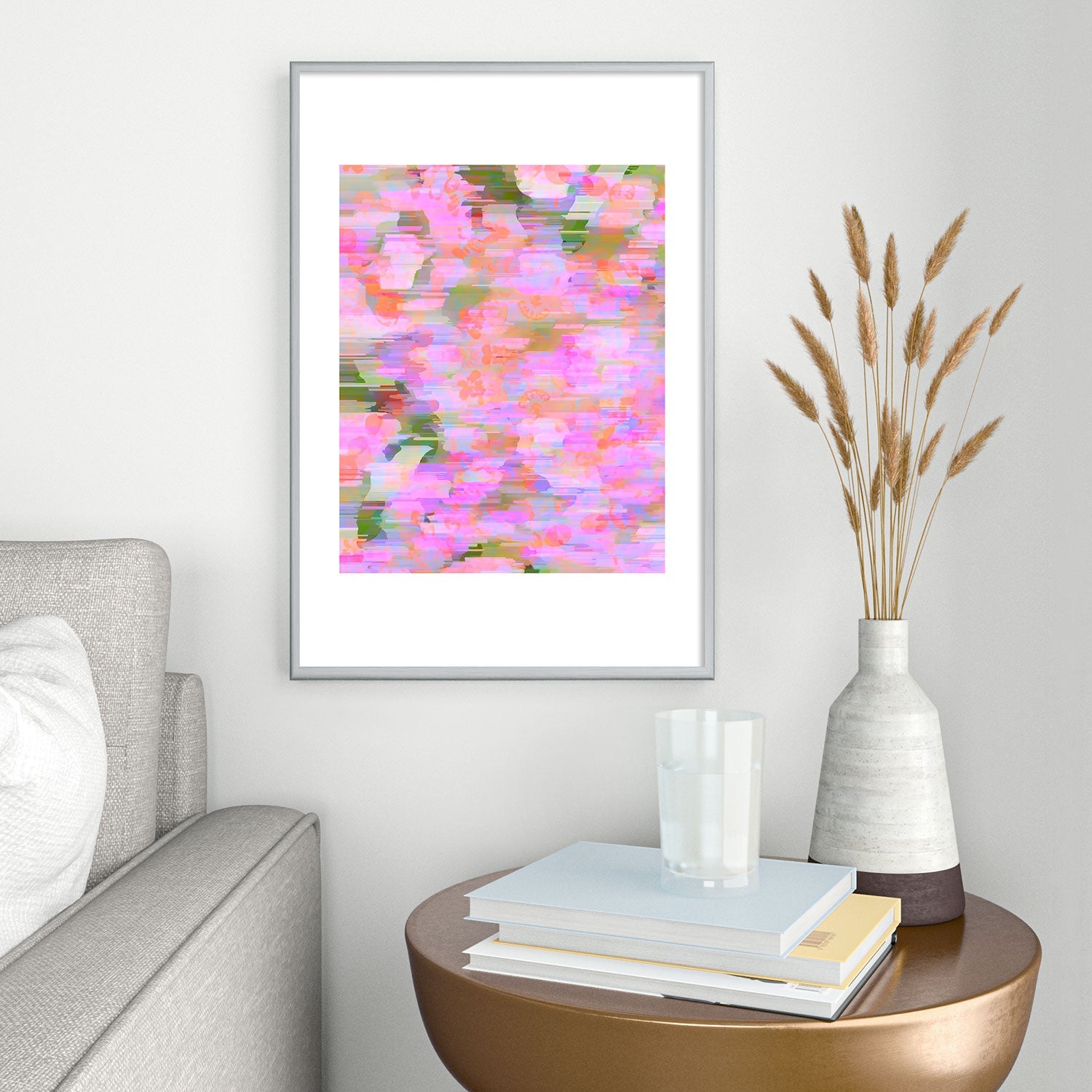 83 Oranges Pink Haze Metal Framed Art Print