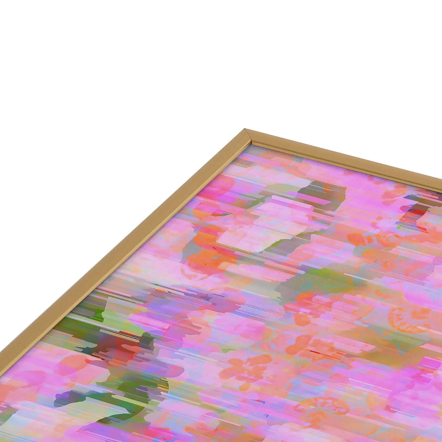 83 Oranges Pink Haze Square Metal Framed Art Print