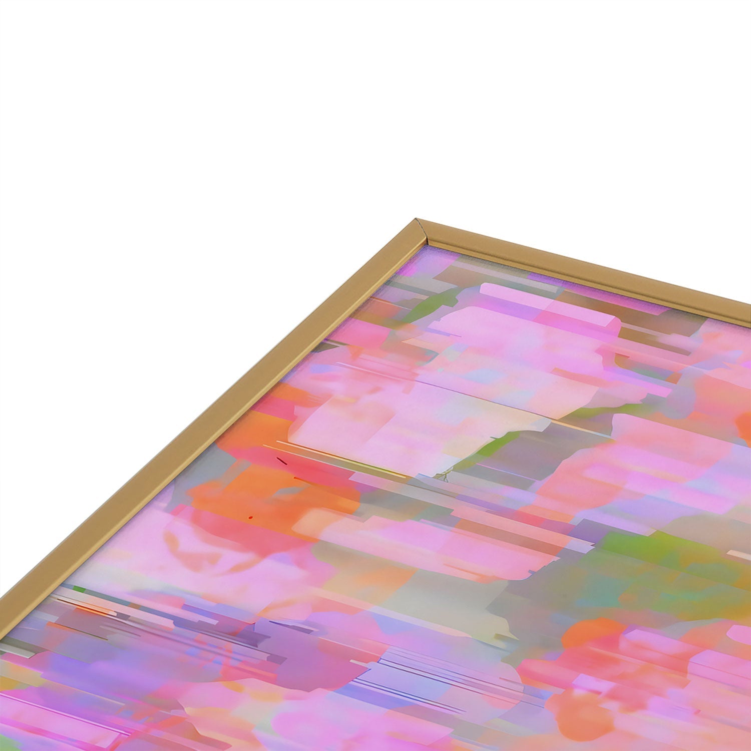 83 Oranges Pink Haze Square Metal Framed Art Print