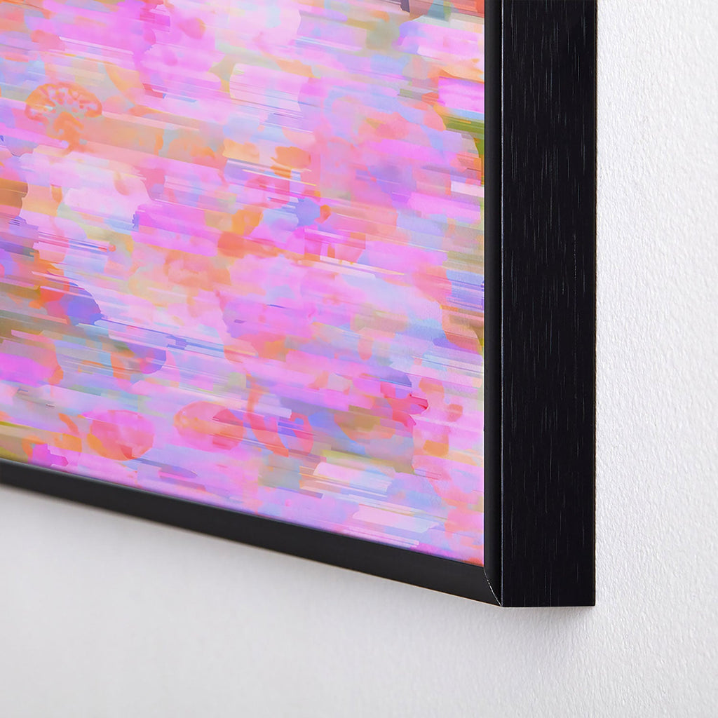 83 Oranges Pink Haze Square Metal Framed Art Print