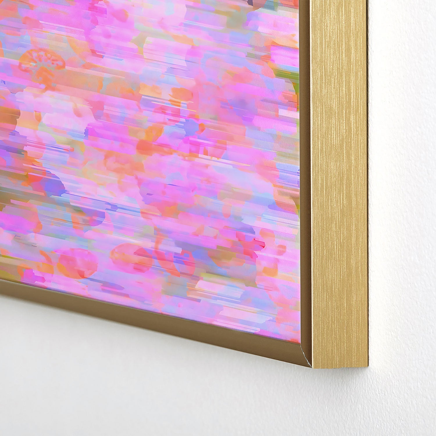 83 Oranges Pink Haze Square Metal Framed Art Print