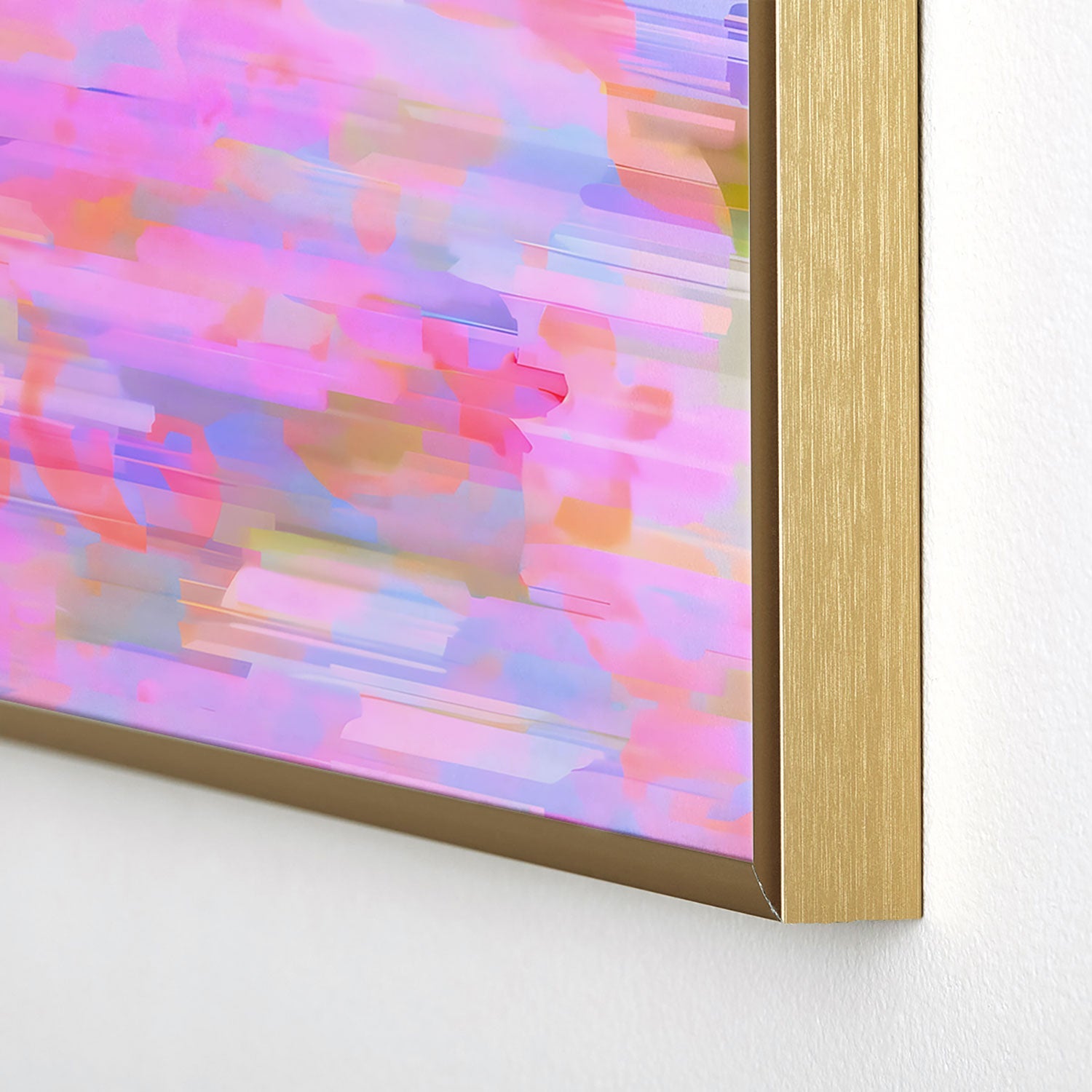 83 Oranges Pink Haze Square Metal Framed Art Print