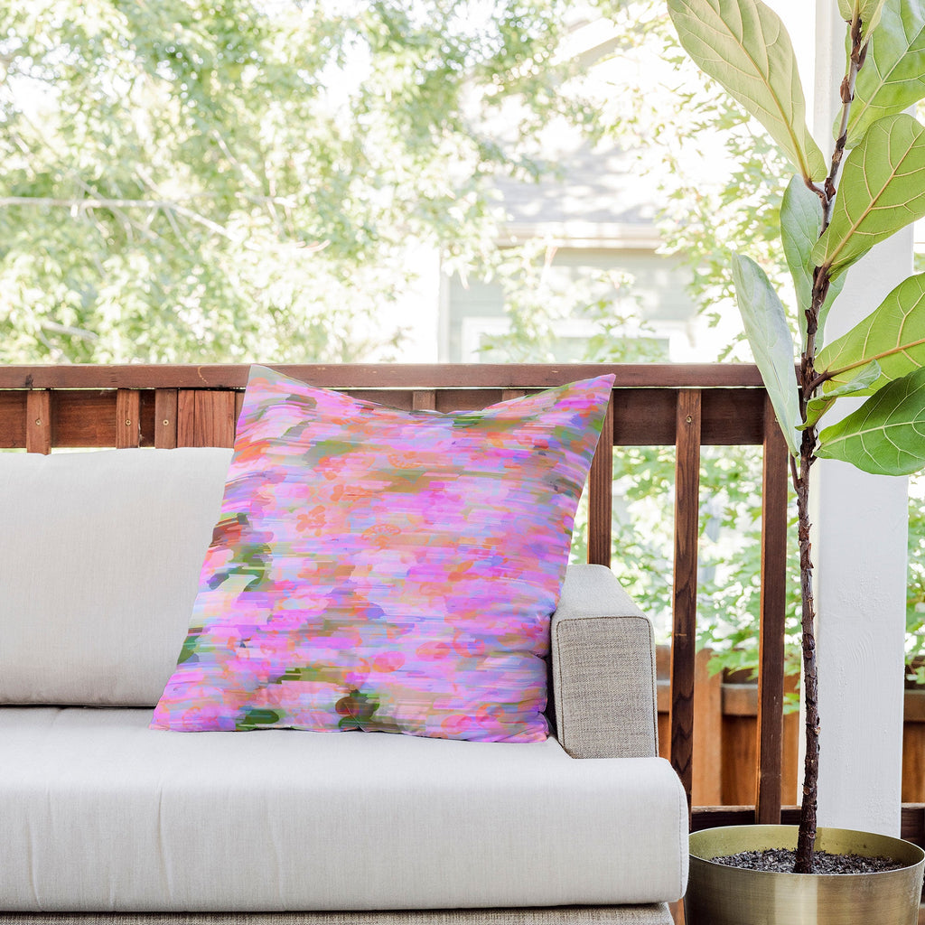 83 Oranges Pink Haze Outdoor Throw Pillow