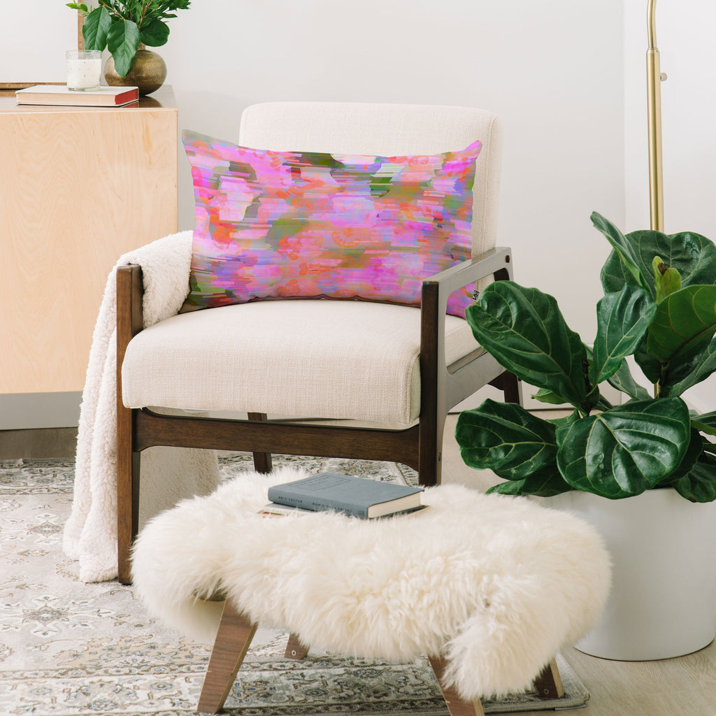 83 Oranges Pink Haze Oblong Throw Pillow