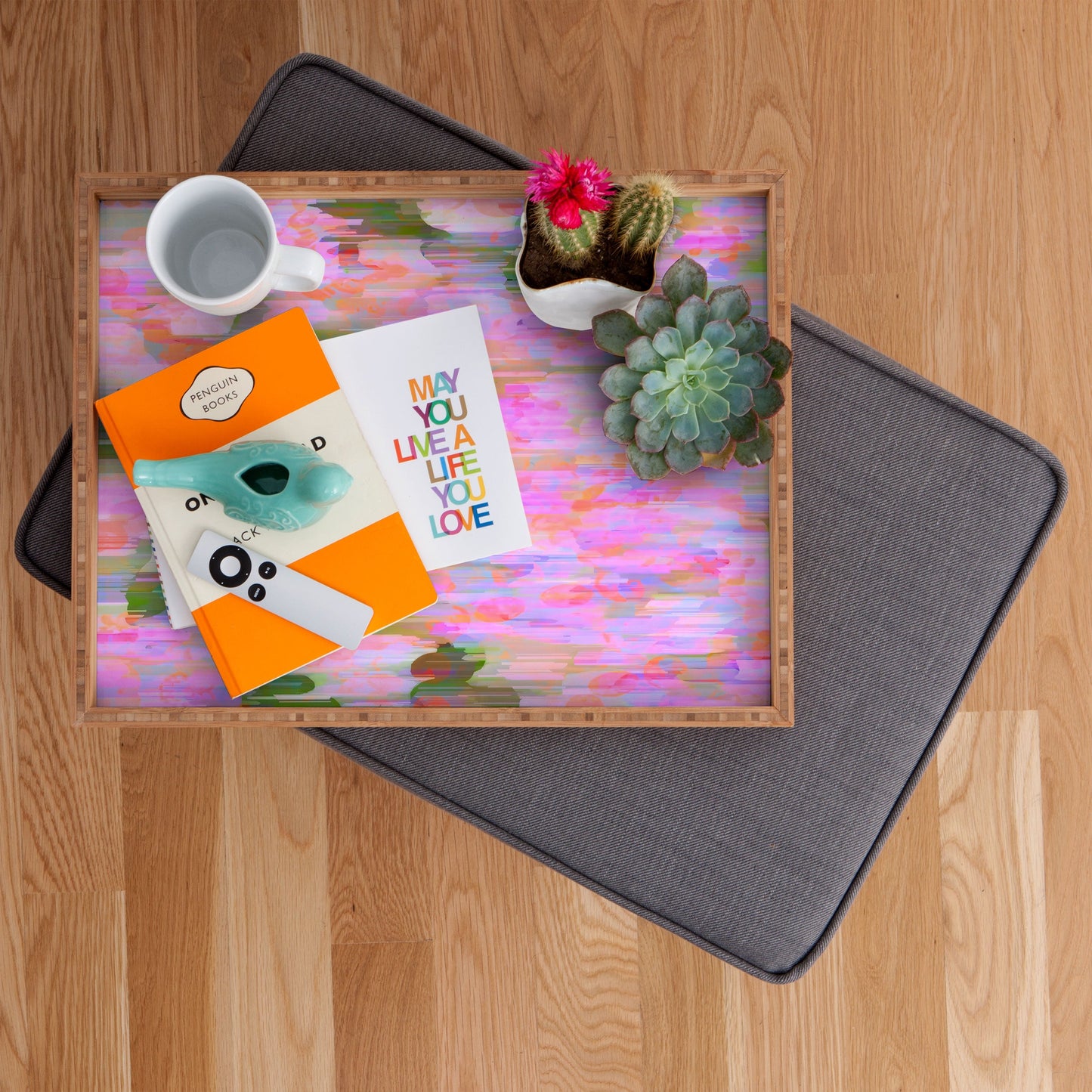 83 Oranges Pink Haze Rectangular Tray