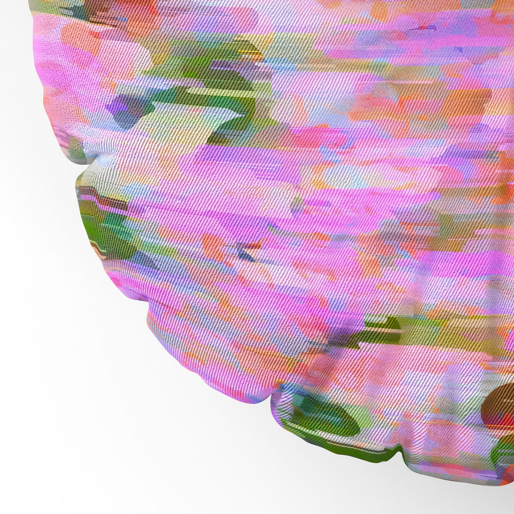83 Oranges Pink Haze Floor Pillow Round