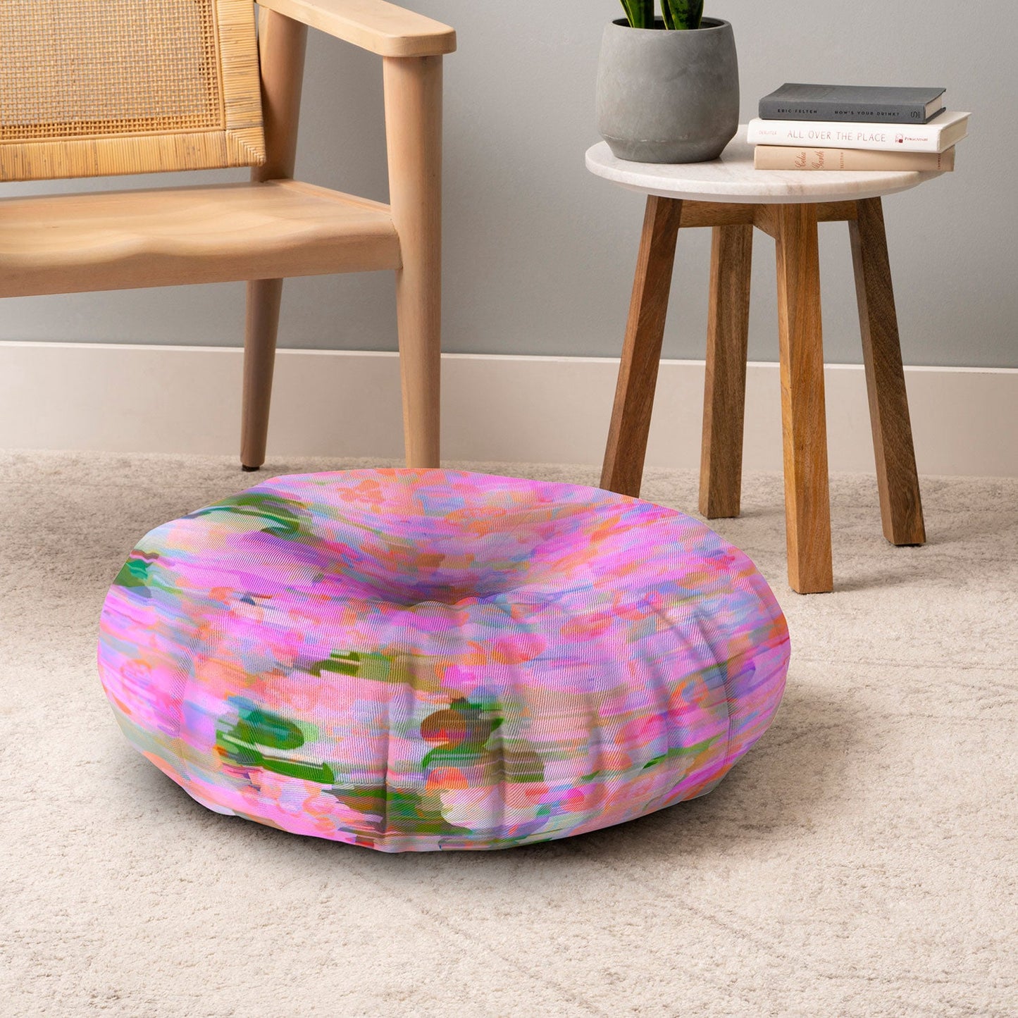 83 Oranges Pink Haze Floor Pillow Round