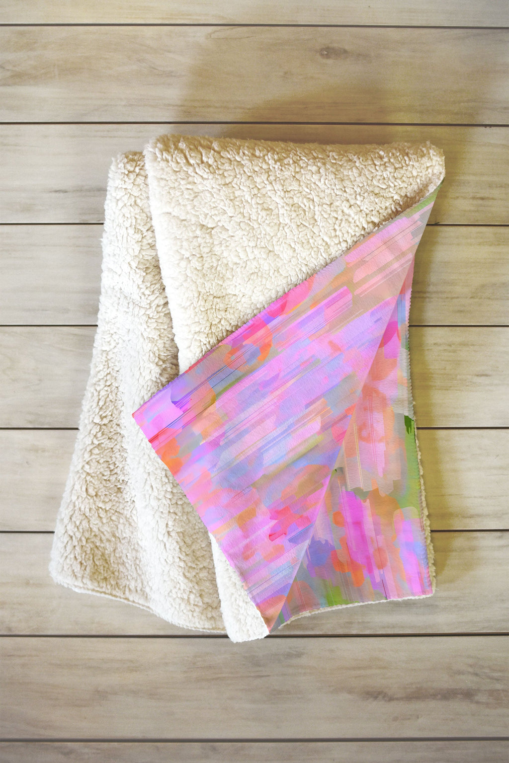 83 Oranges Pink Haze Fleece Throw Blanket