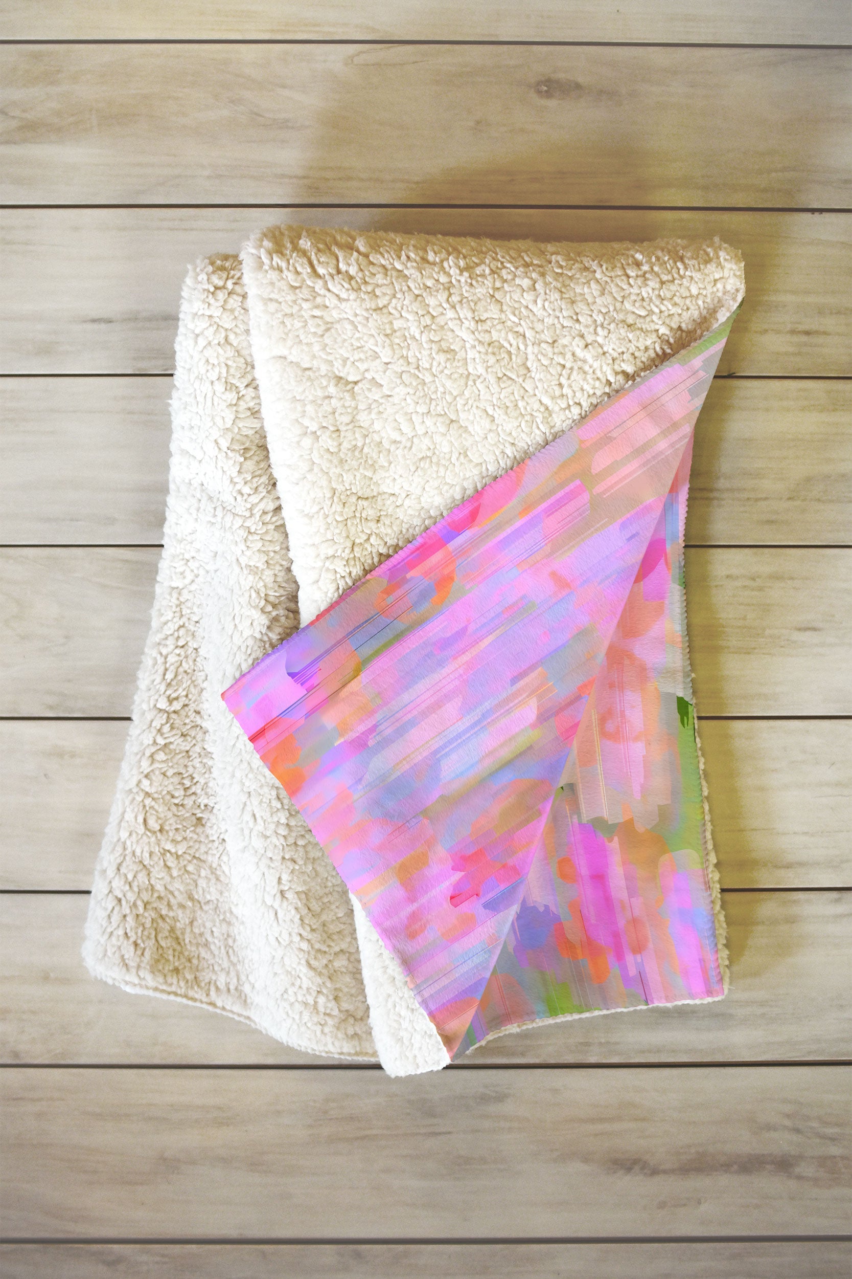 83 Oranges Pink Haze Fleece Throw Blanket
