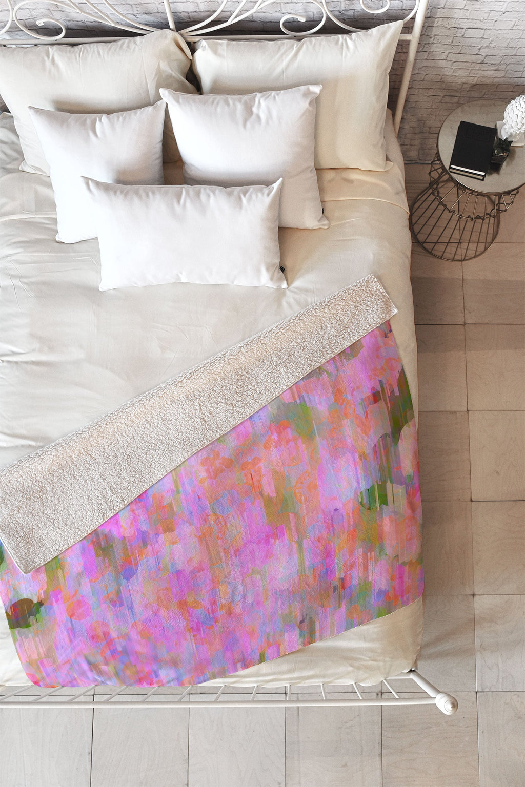 83 Oranges Pink Haze Fleece Throw Blanket