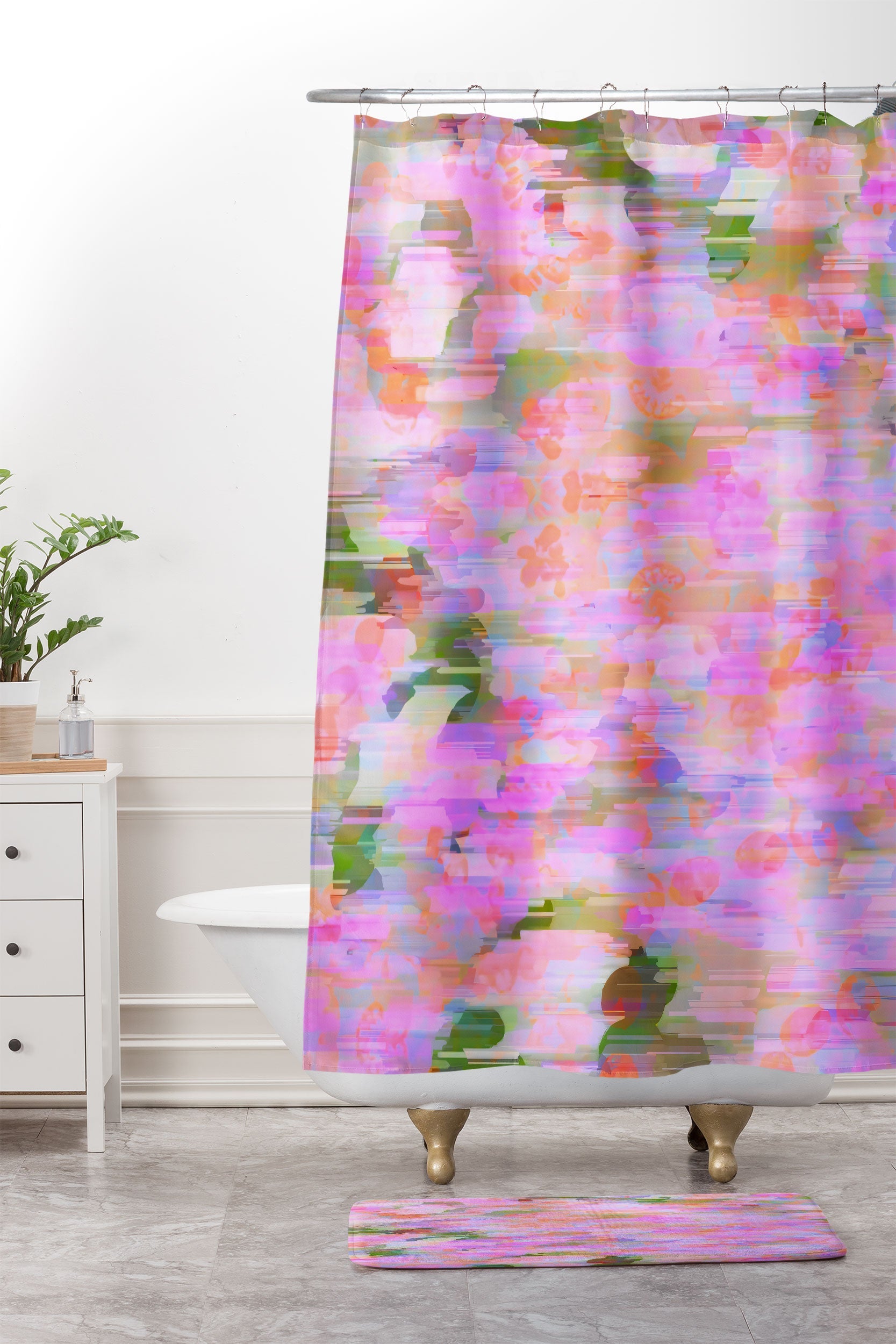 83 Oranges Pink Haze Memory Foam Bath Mat
