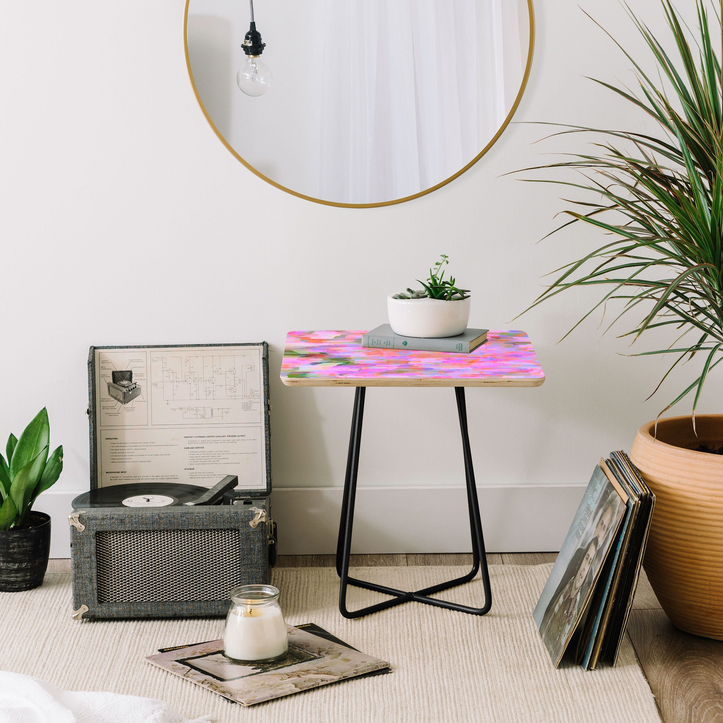 83 Oranges Pink Haze Side Table